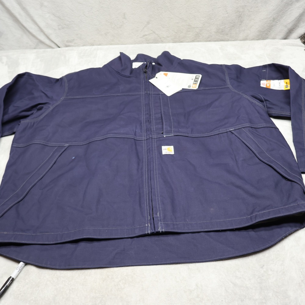 Carhartt Quick Duck Jacket Mens 3XL Blue Flame Resistant Relaxed Full Swing NWD
